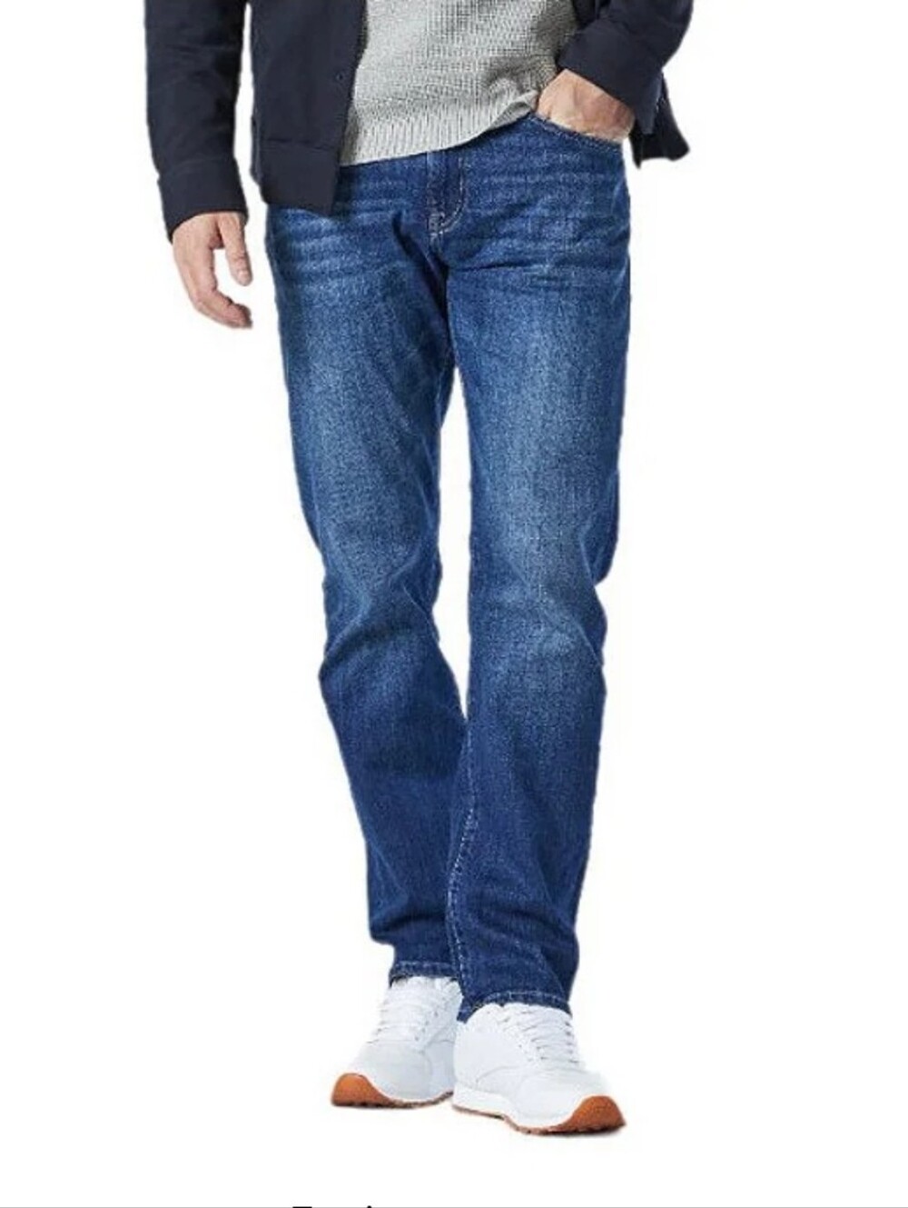 Mavi Matt Relaxed Straight Leg Jeans Men's 32x30 Blue Stretch Denim